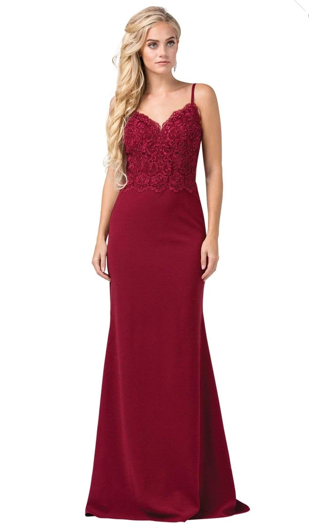Dancing Queen - 2620 Lace V-neck Trumpet Dress Formal Gowns 3 Dancing Queen - 2620 Lace V-neck Trumpet Dress Formal Gowns