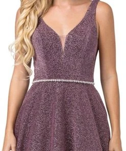 Dancing Queen - 2706 Deep V-neck A-line Gown