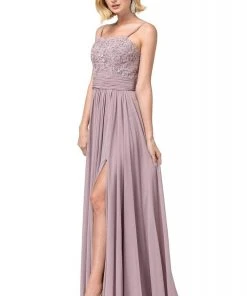 Dancing Queen - 2789 Beaded Lace Embroidery Square Neck A-Line Gown 18 Dancing Queen - 2789 Beaded Lace Embroidery Square Neck A-Line Gown