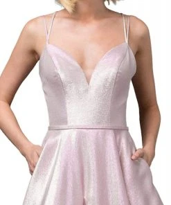 Dancing Queen - 2859 Sleeveless Deep V-neck Ballgown