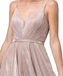 Dancing Queen - 2867 Sleeveless Plunging V-neck A-line Gown Formal Gowns 8 Dancing Queen - 2867 Sleeveless Plunging V-neck A-line Gown Formal Gowns