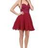 Dancing Queen - 3005 Scallop-Detailed Strapless Homecoming Dress Cocktail Dresses