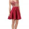 Dancing Queen - 3009 Beaded V-neck A-line Homecoming Dress Cocktail Dresses
