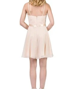 Dancing Queen - 3013 Halter Style Sleeveless Chiffon Cocktail Dress 12 Dancing Queen - 3013 Halter Style Sleeveless Chiffon Cocktail Dress