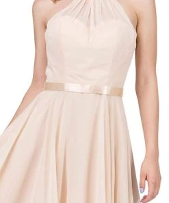 Dancing Queen - 3013 Halter Style Sleeveless Chiffon Cocktail Dress 11 Dancing Queen - 3013 Halter Style Sleeveless Chiffon Cocktail Dress