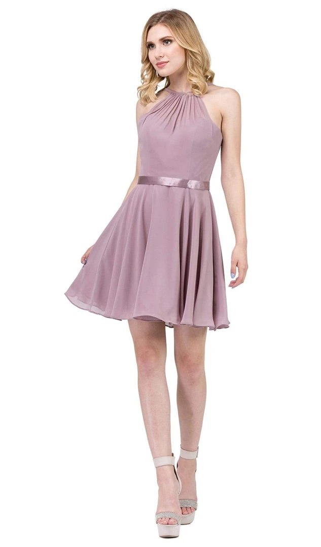 Dancing Queen - 3013 Halter Style Sleeveless Chiffon Cocktail Dress 7 Dancing Queen - 3013 Halter Style Sleeveless Chiffon Cocktail Dress