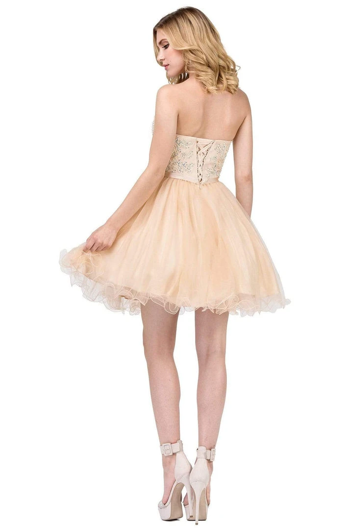 Dancing Queen - 3014 Strapless Embellished Sweetheart Homecoming Dress 6 Dancing Queen - 3014 Strapless Embellished Sweetheart Homecoming Dress