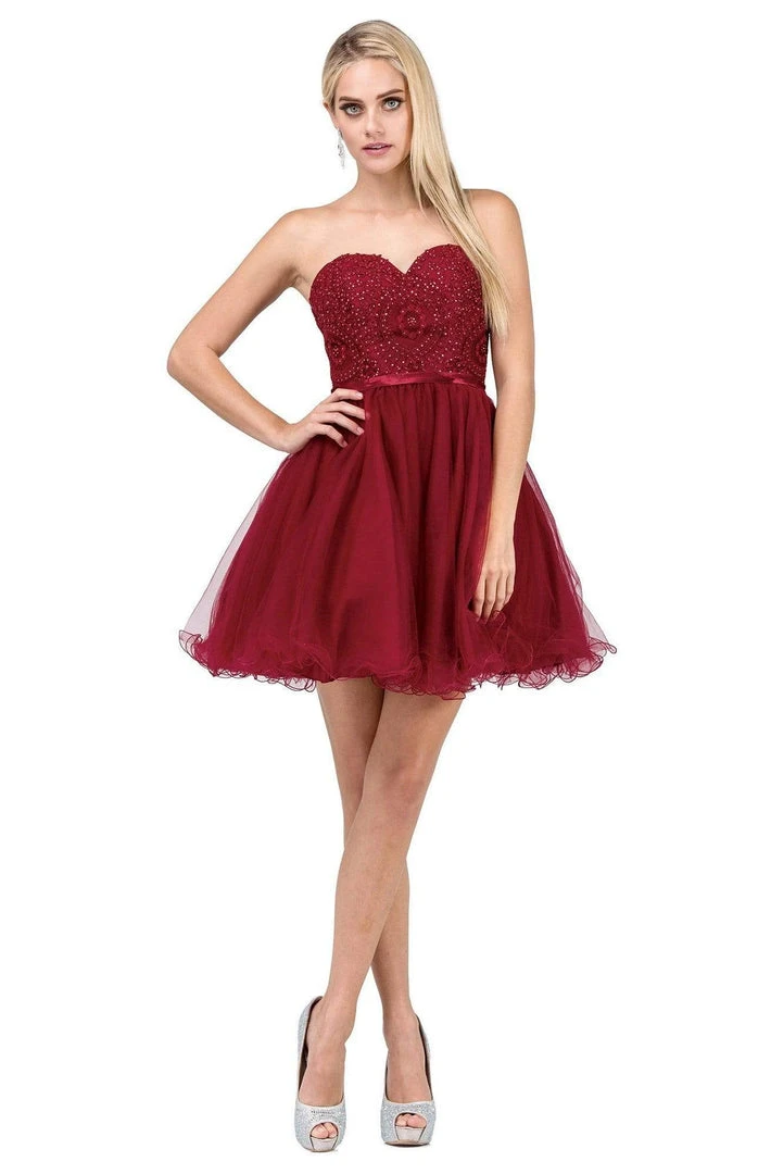 Dancing Queen - 3014 Strapless Embellished Sweetheart Homecoming Dress 3 Dancing Queen - 3014 Strapless Embellished Sweetheart Homecoming Dress