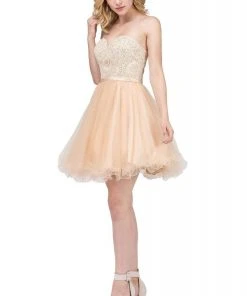 Dancing Queen - 3014 Strapless Embellished Sweetheart Homecoming Dress 12 Dancing Queen - 3014 Strapless Embellished Sweetheart Homecoming Dress