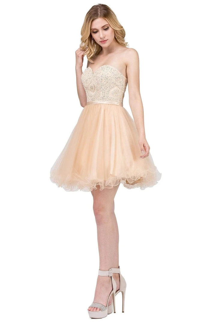 Dancing Queen - 3014 Strapless Embellished Sweetheart Homecoming Dress 5 Dancing Queen - 3014 Strapless Embellished Sweetheart Homecoming Dress