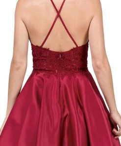 Dancing Queen - 3028 Halter A-Line Homecoming Cocktail Dress Cocktail Dresses