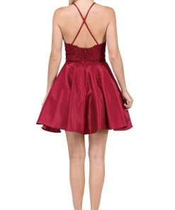 Dancing Queen - 3028 Halter A-Line Homecoming Cocktail Dress Cocktail Dresses