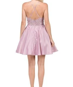 Dancing Queen - 3028 Halter A-Line Homecoming Cocktail Dress Cocktail Dresses