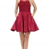 Dancing Queen - 3028 Halter A-Line Homecoming Cocktail Dress Cocktail Dresses