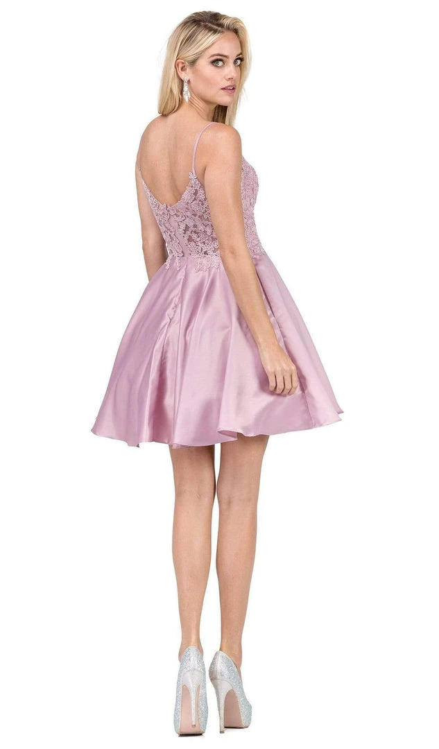 Cocktail Dresses Dancing Queen - 3037 Jeweled Lace Bodice Homecoming Dress 7 Cocktail Dresses Dancing Queen - 3037 Jeweled Lace Bodice Homecoming Dress