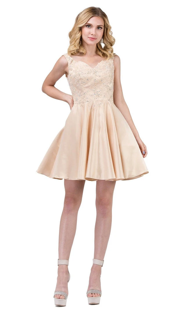 Dancing Queen - 3057 Beaded Lace Sweetheart A-line Homecoming Dress Cocktail Dresses 9 Dancing Queen - 3057 Beaded Lace Sweetheart A-line Homecoming Dress Cocktail Dresses