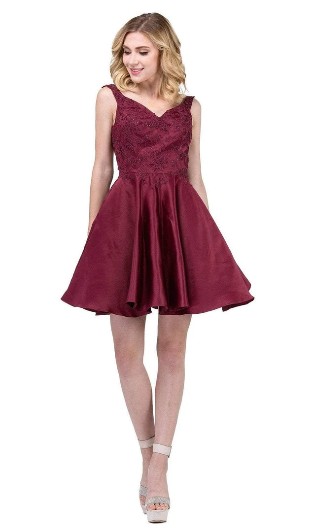 Dancing Queen - 3057 Beaded Lace Sweetheart A-line Homecoming Dress Cocktail Dresses 3 Dancing Queen - 3057 Beaded Lace Sweetheart A-line Homecoming Dress Cocktail Dresses