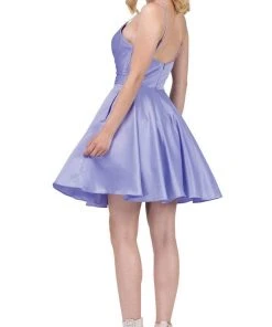Cocktail Dresses Dancing Queen - 3059 Sleek Pleated Surplice Homecoming Dress 17 Cocktail Dresses Dancing Queen - 3059 Sleek Pleated Surplice Homecoming Dress