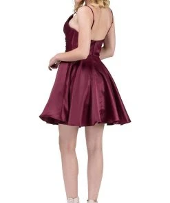 Cocktail Dresses Dancing Queen - 3059 Sleek Pleated Surplice Homecoming Dress 21 Cocktail Dresses Dancing Queen - 3059 Sleek Pleated Surplice Homecoming Dress