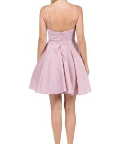 Cocktail Dresses Dancing Queen - 3059 Sleek Pleated Surplice Homecoming Dress 14 Cocktail Dresses Dancing Queen - 3059 Sleek Pleated Surplice Homecoming Dress