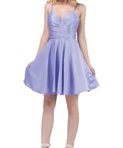 Cocktail Dresses Dancing Queen - 3059 Sleek Pleated Surplice Homecoming Dress 16 Cocktail Dresses Dancing Queen - 3059 Sleek Pleated Surplice Homecoming Dress