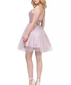 Dancing Queen - 3087 Embellished Halter A-Line Cocktail Dress 7 Dancing Queen - 3087 Embellished Halter A-Line Cocktail Dress