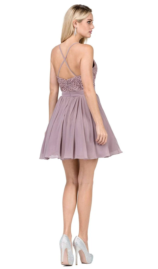 Dancing Queen - 3088 Lace Embroidered Beaded Applique Cocktail Dress Cocktail Dresses 9 Dancing Queen - 3088 Lace Embroidered Beaded Applique Cocktail Dress Cocktail Dresses