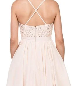 Dancing Queen - 3088 Lace Embroidered Beaded Applique Cocktail Dress Cocktail Dresses 16 Dancing Queen - 3088 Lace Embroidered Beaded Applique Cocktail Dress Cocktail Dresses