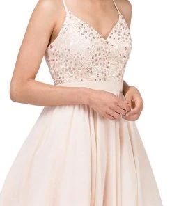 Dancing Queen - 3088 Lace Embroidered Beaded Applique Cocktail Dress Cocktail Dresses 14 Dancing Queen - 3088 Lace Embroidered Beaded Applique Cocktail Dress Cocktail Dresses