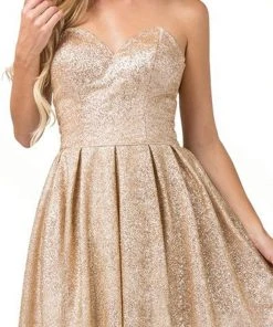 Cocktail Dresses Dancing Queen - 3106 Sweetheart Pleated Prom Dress