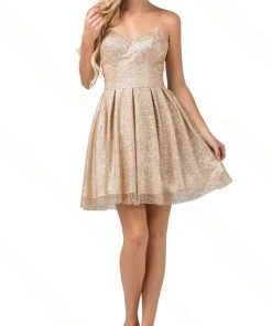 Cocktail Dresses Dancing Queen - 3106 Sweetheart Pleated Prom Dress