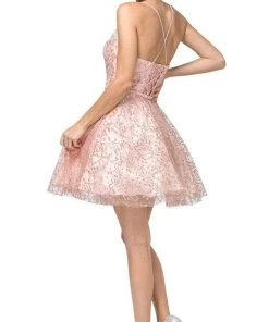 Dancing Queen - 3154 Trailing Glitter Motif A-Line Dress 9 Dancing Queen - 3154 Trailing Glitter Motif A-Line Dress