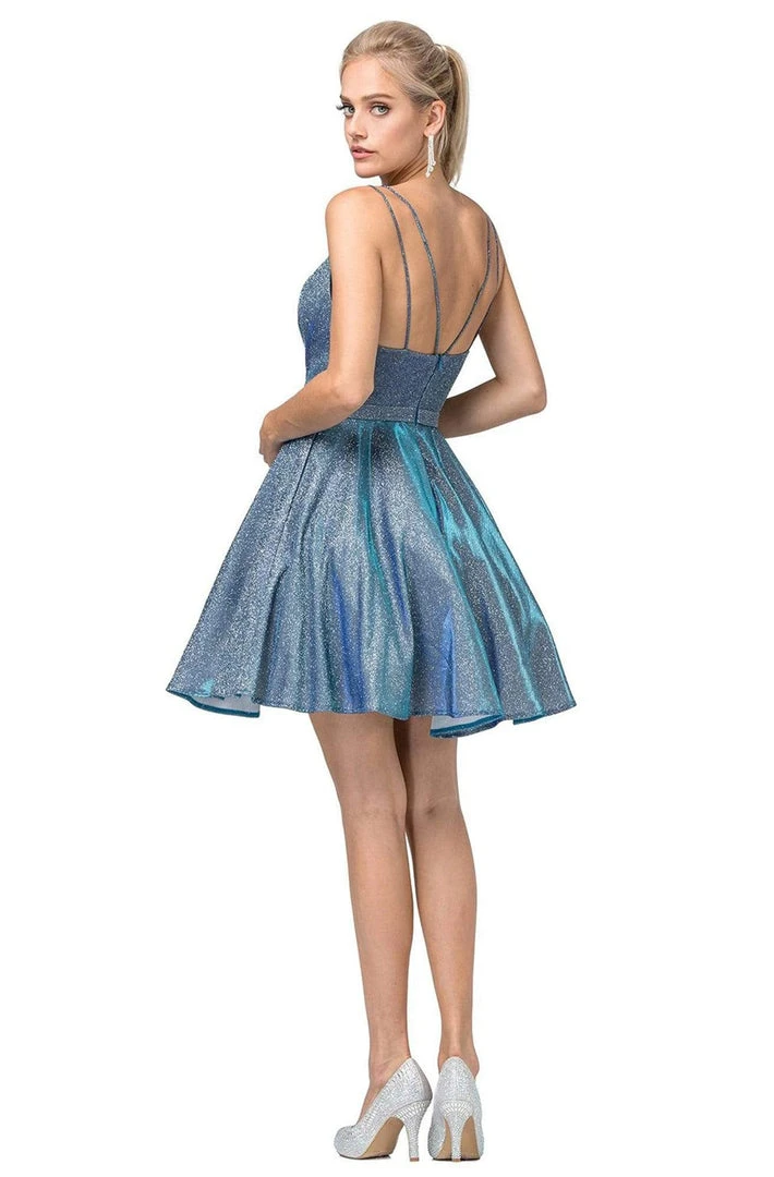 Cocktail Dresses Dancing Queen - 3183 Ruched V-Neck A-Line Short Dress 4 Cocktail Dresses Dancing Queen - 3183 Ruched V-Neck A-Line Short Dress