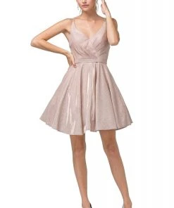 Cocktail Dresses Dancing Queen - 3183 Ruched V-Neck A-Line Short Dress 7 Cocktail Dresses Dancing Queen - 3183 Ruched V-Neck A-Line Short Dress