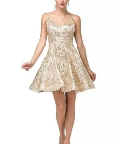 Cocktail Dresses Dancing Queen - 3196 Embellished V-neck A-line Cocktail Dress