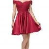 Dancing Queen - 3213 Off Shoulder Lace And Satin Cocktail Dress Cocktail Dresses 2 Dancing Queen - 3213 Off Shoulder Lace And Satin Cocktail Dress Cocktail Dresses