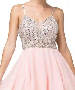 Cocktail Dresses Dancing Queen - 3226 Embellished Plunging V-Neck A-Line Dress 7 Cocktail Dresses Dancing Queen - 3226 Embellished Plunging V-Neck A-Line Dress