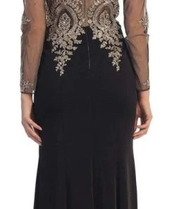 Dancing Queen - 8999 Illusion Dress With Beaded Lace Applique And Sleeves 6 Dancing Queen - 8999 Illusion Dress With Beaded Lace Applique And Sleeves