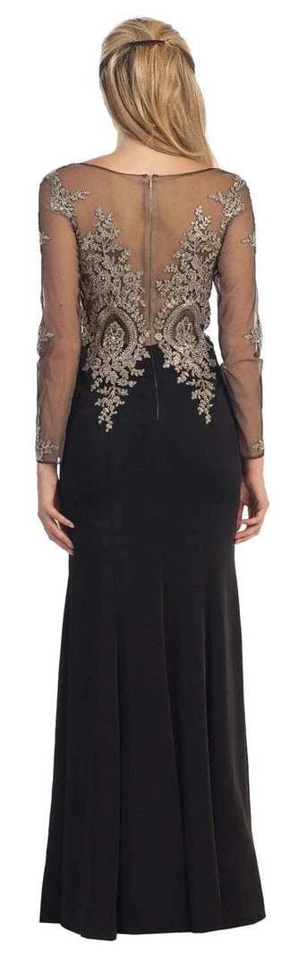 Dancing Queen - 8999 Illusion Dress With Beaded Lace Applique And Sleeves 4 Dancing Queen - 8999 Illusion Dress With Beaded Lace Applique And Sleeves