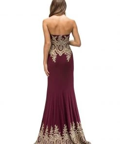 Formal Gowns Dancing Queen 9405 Strapless Sweetheart Baroque Sheath Dress