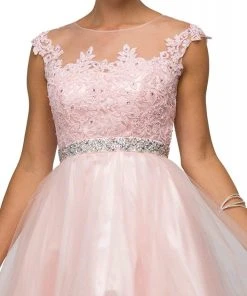 Cocktail Dresses Dancing Queen - 9489 Lace Applique A-line Cocktail Dress 10 Cocktail Dresses Dancing Queen - 9489 Lace Applique A-line Cocktail Dress