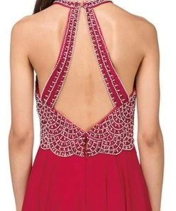 Formal Gowns Dancing Queen - Bead Embellished Halter Evening Dress 2402 - 1 Pc Blush In Size M Available 11 Formal Gowns Dancing Queen - Bead Embellished Halter Evening Dress 2402 - 1 Pc Blush In Size M Available