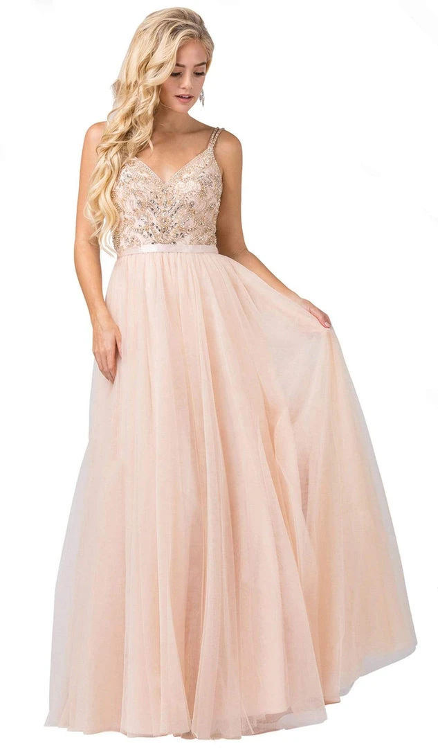 Dancing Queen - Beaded Bodice Tulle A-Line Gown 2519SC Formal Gowns 3 Dancing Queen - Beaded Bodice Tulle A-Line Gown 2519SC Formal Gowns