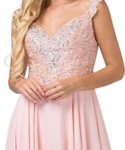 Dancing Queen - Beaded Lace Chiffon Gown 2818 Formal Gowns