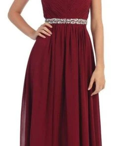 Dancing Queen Illusion Cap Sleeve Pleated V-Neck Chiffon Evening Dress 9182 Formal Gowns