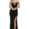 Formal Gowns Dancing Queen - Lace Off Shoulder Prom Dress 4004 - 1 Pc Black In Size M Available 2 Formal Gowns Dancing Queen - Lace Off Shoulder Prom Dress 4004 - 1 Pc Black In Size M Available
