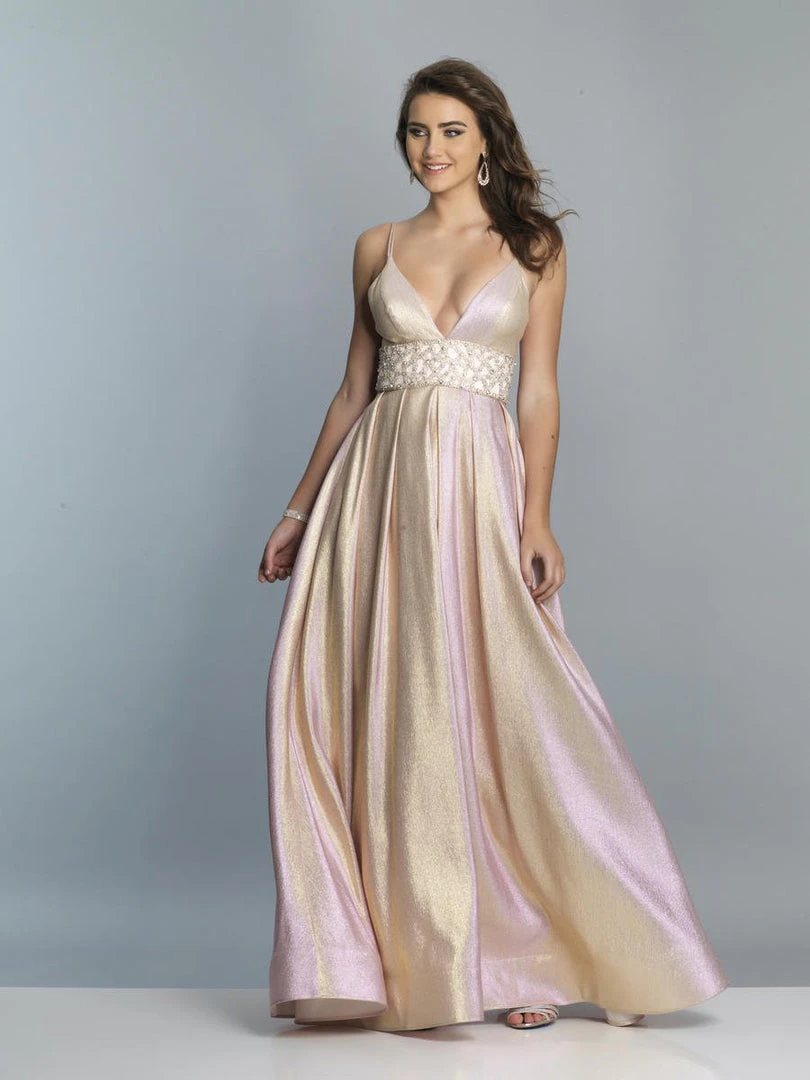 Dave & Johnny - Beaded Waist Deep V-neck A-line Dress A7229 - 1 Pc Pink In Size 2 Available 3 Dave & Johnny - Beaded Waist Deep V-neck A-line Dress A7229 - 1 Pc Pink In Size 2 Available