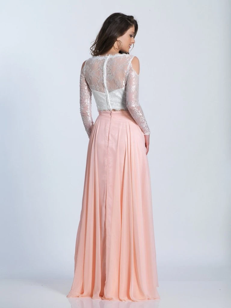 Dave & Johnny Two-Piece Long Sleeve Illusion Lace Gown 3472 - 1 Pc Black In Size 8 Available 4 Dave & Johnny Two-Piece Long Sleeve Illusion Lace Gown 3472 - 1 Pc Black In Size 8 Available