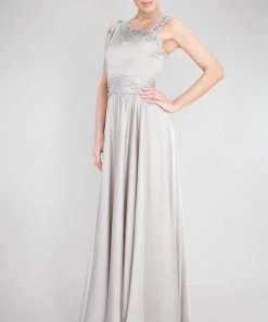 Decode 1.8 - 181557 Beaded Asymmetric Satin A-line Dress Formal Gowns