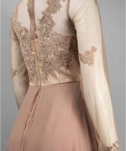 Formal Gowns Decode 1.8 - 182825 Illusion Long Sleeve Layered Chiffon Dress - 1 Pc. Mauve In Size 4 Available 7 Formal Gowns Decode 1.8 - 182825 Illusion Long Sleeve Layered Chiffon Dress - 1 Pc. Mauve In Size 4 Available